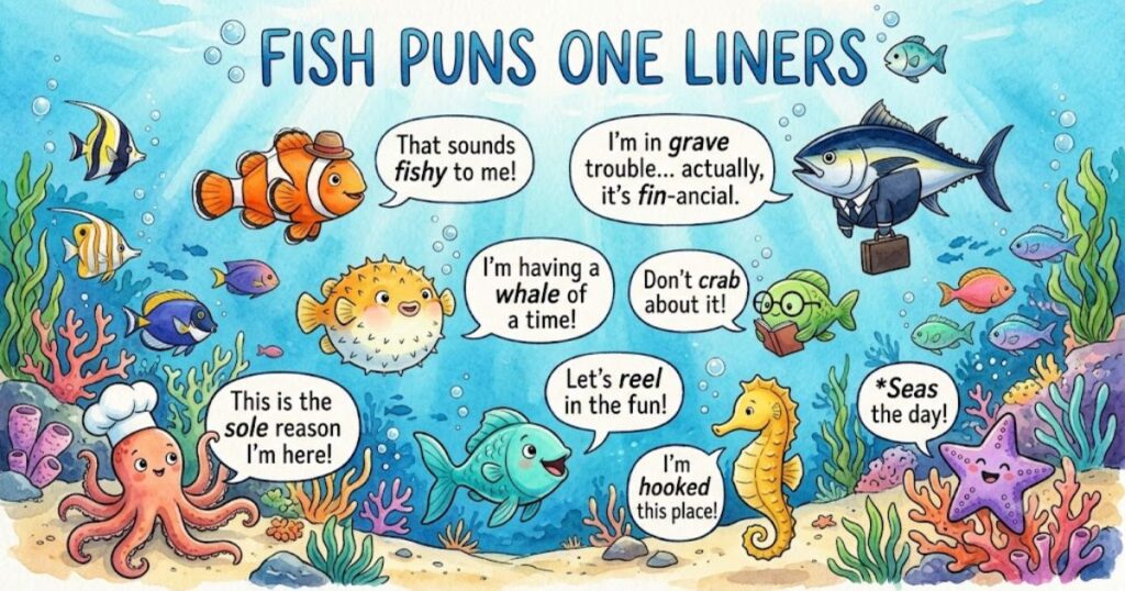 Fish Puns One Liners 🐟
