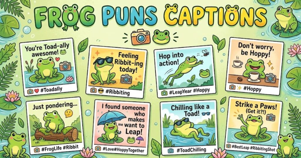 Frog Puns Captions 📸🐸