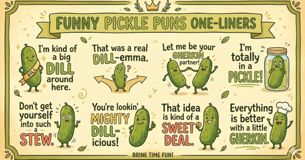 Funny Pickle Puns One Liners