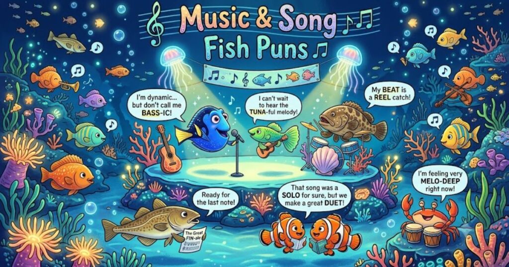 Music & Song Fish Puns 🎵