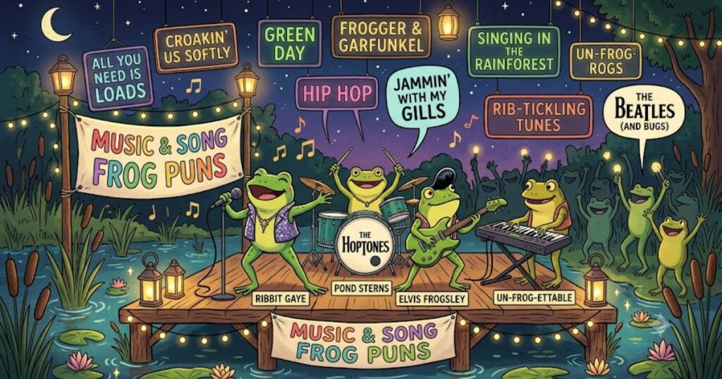 Music & Song Frog Puns 🎵