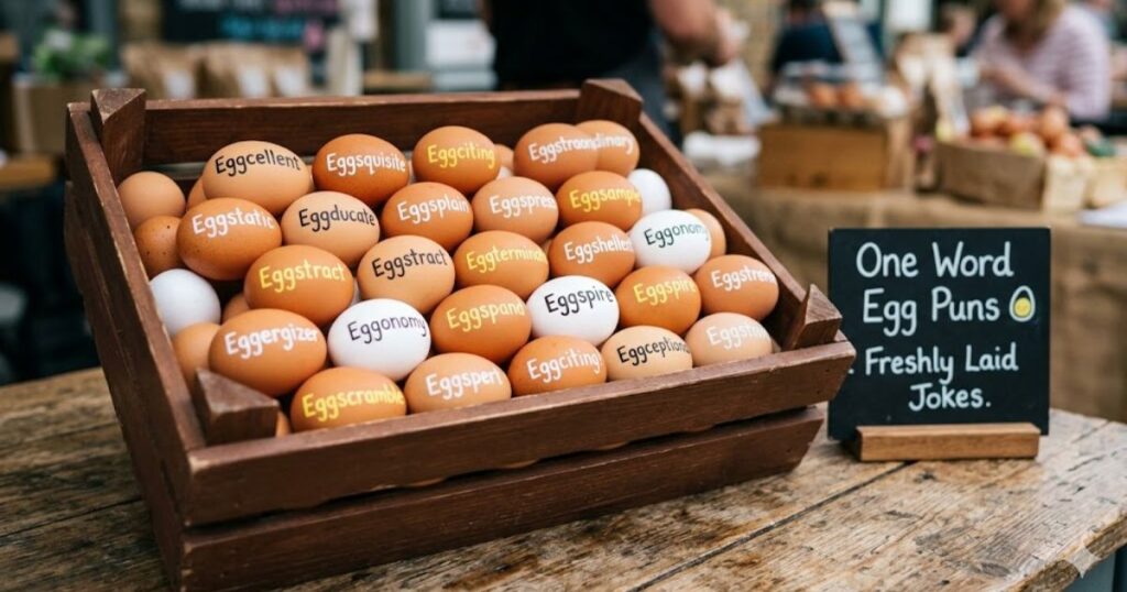 One Word Egg Puns 🥚