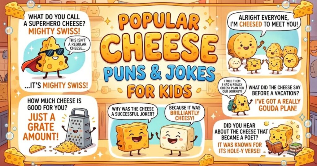 Popular Cheese Puns and Jokes for Kids