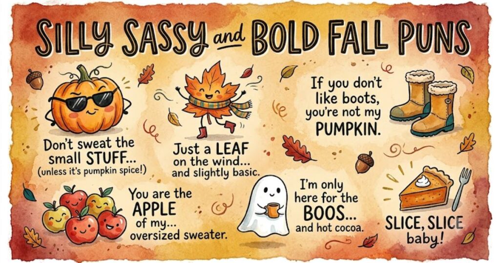Silly Sassy and Bold Fall Puns