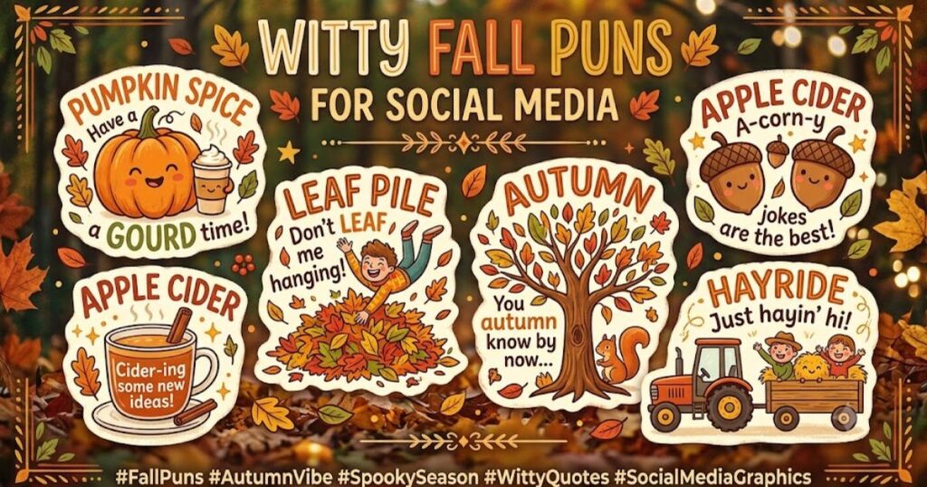 Witty Fall Puns for Social Media