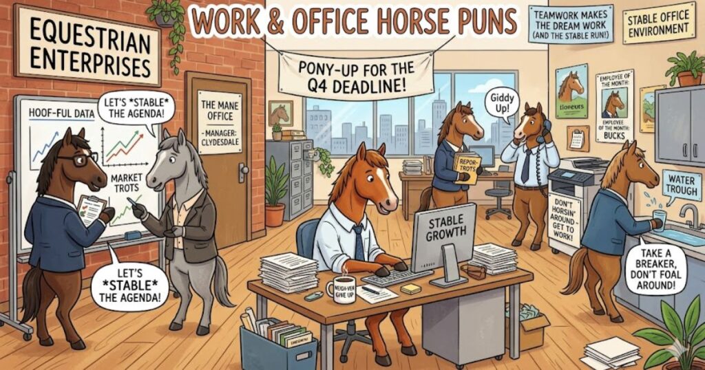 Work and Office Horse Puns