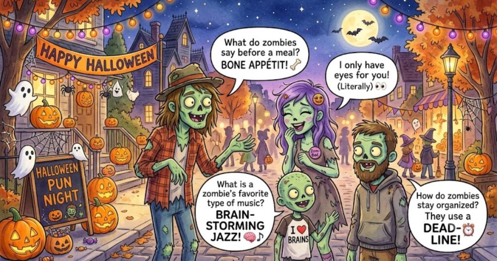 Zombie Halloween Puns 🧟‍♂️