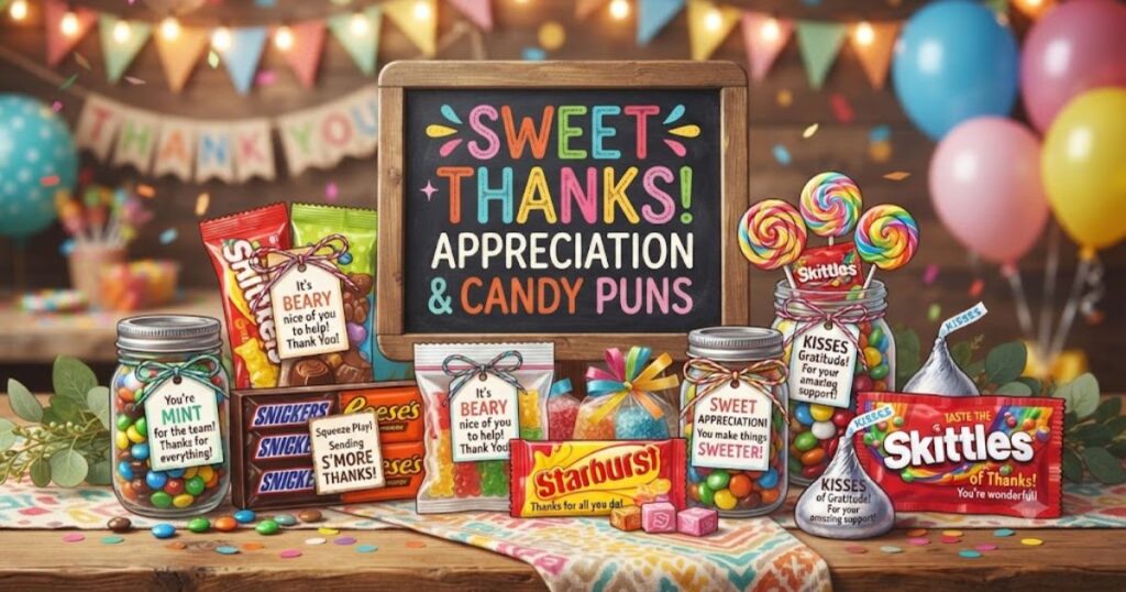 Appreciation and Thank You Candy Puns