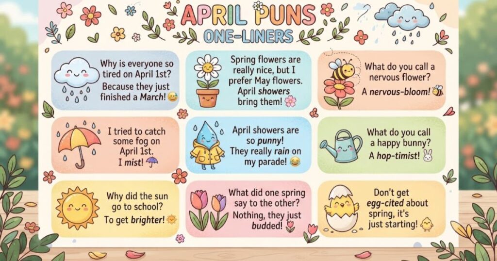 April Puns One-Liners