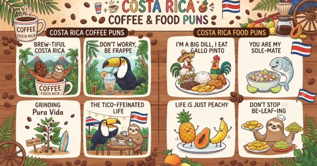 Costa Rica Coffee & Food Puns