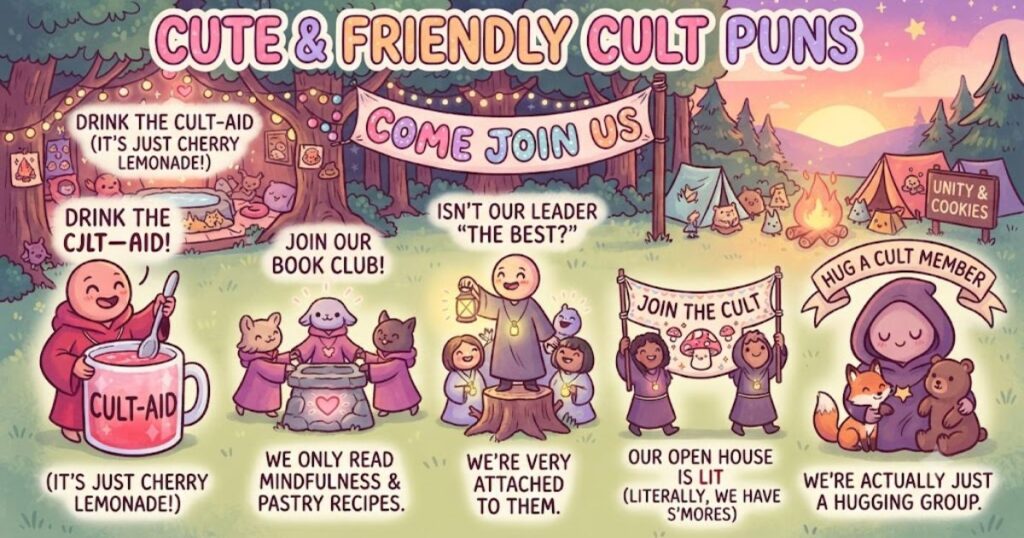 Cute and Friendly Cult Puns