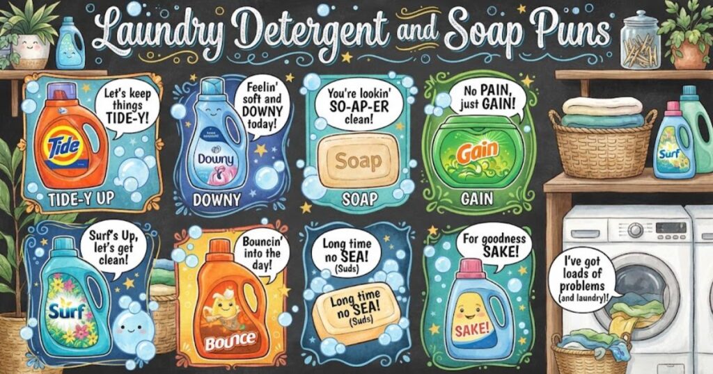 Laundry Detergent and Soap Puns