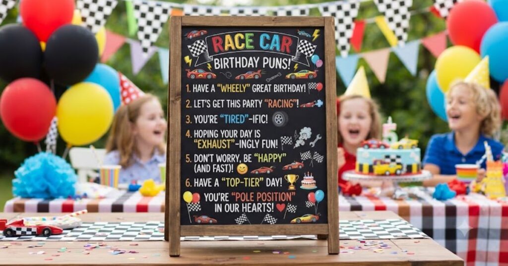 Racecar Birthday Puns