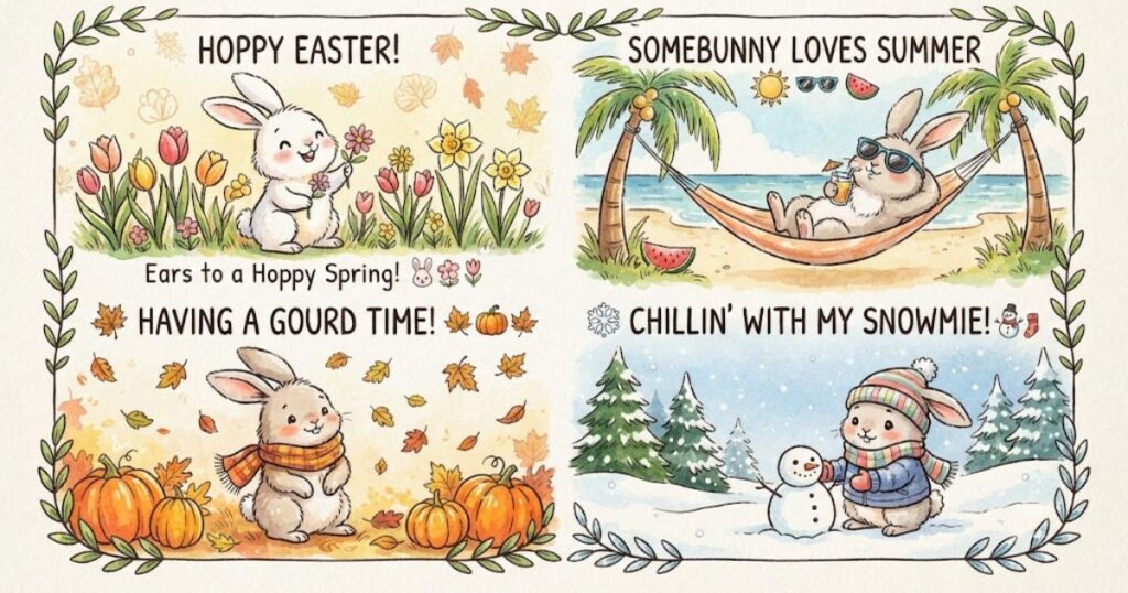 Seasonal Rabbit Puns