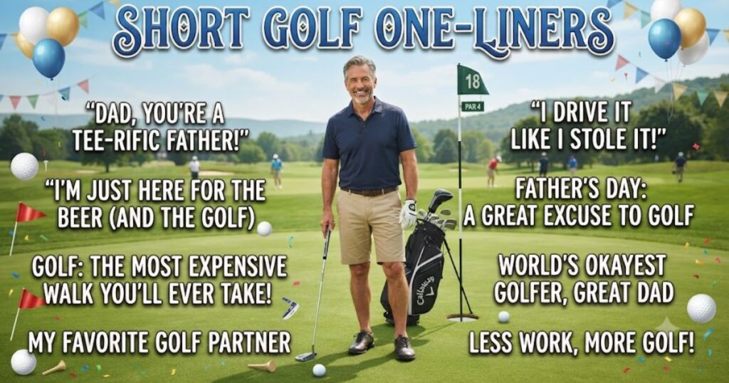Short Golf One-Liners for Father’s Day