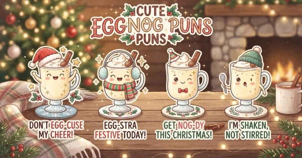Cute Eggnog Puns