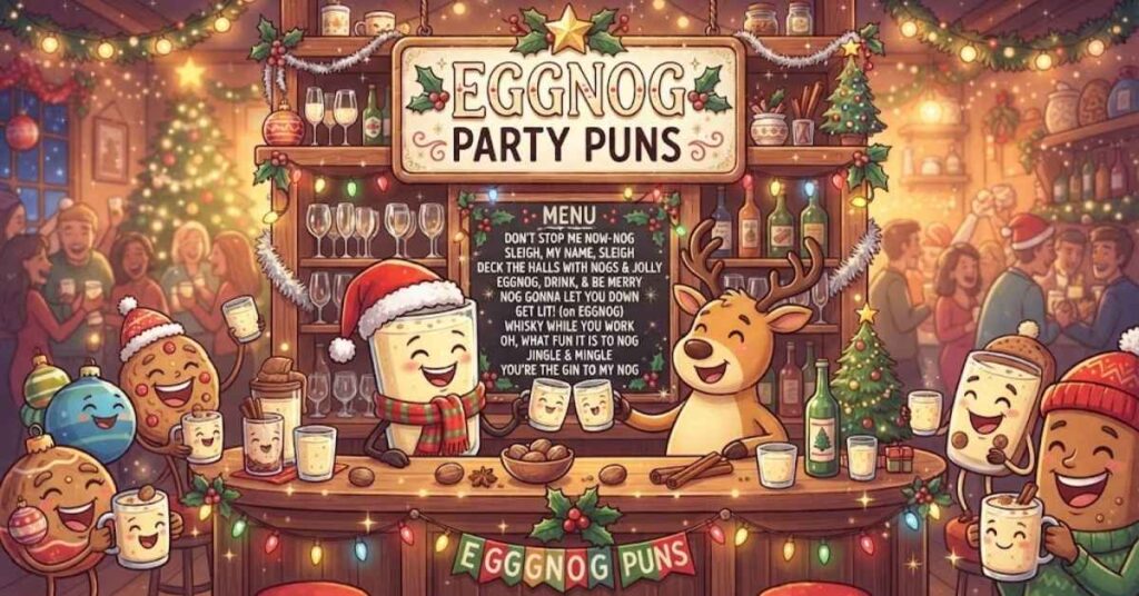 Eggnog Party Puns