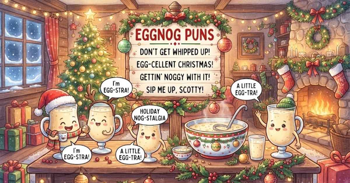 Eggnog Puns
