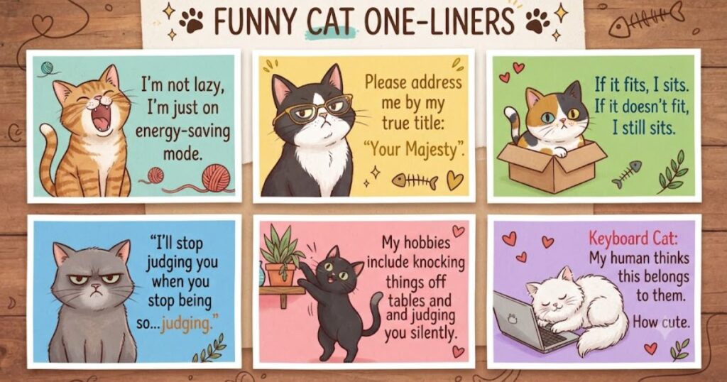 Funny Cat One Liners