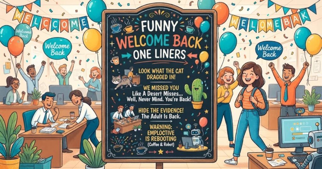 Funny Welcome Back One Liners