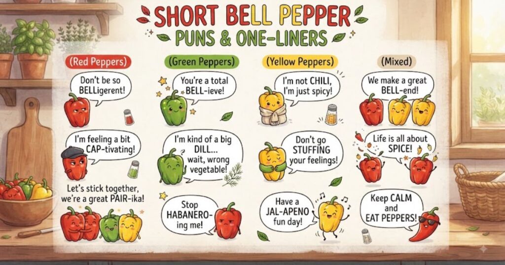 Short Bell Pepper Puns & One Liners