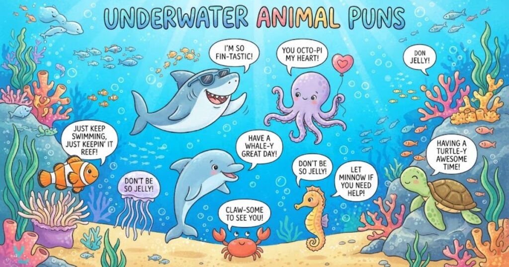 Underwater Animal Puns for Texts, Cards & Everyday Conversations