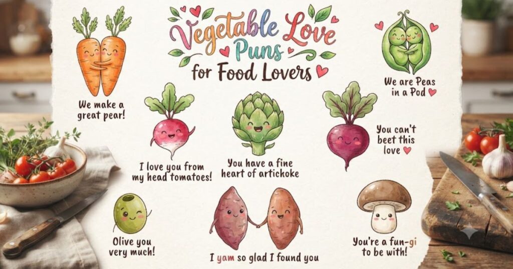 Vegetable Love Puns for Food Lovers ❤️