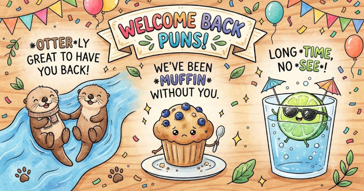welcome back puns