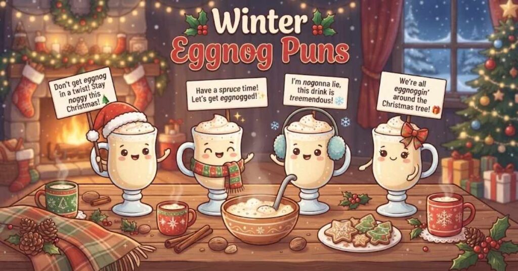 Winter Eggnog Puns