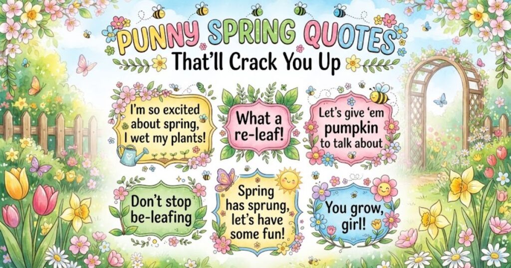 Punny Spring Quotes That’ll Crack You Up