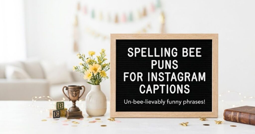 Spelling Bee Puns for Instagram Captions