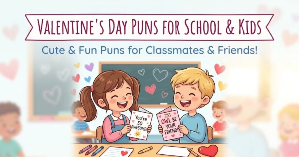 Valentine's Day Puns for School and Kids